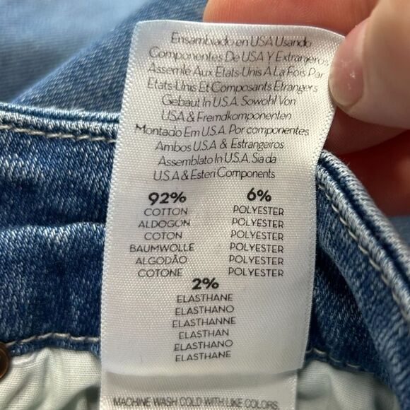 Mother The Looker Crop‎ In Graffiti Girl Wash Slim Leg with Distressing Size 24 - Picture 6 of 10